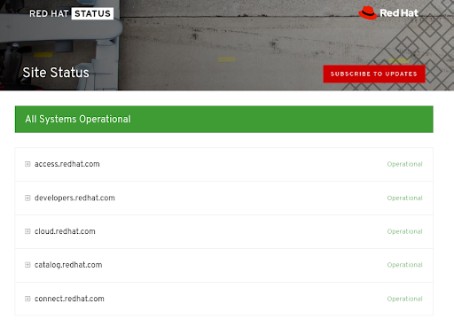 Status page