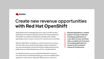 Openshift brief cover, Create new revenue opportunities with red hat openshift