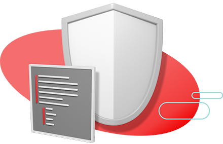 code window hovers over a shield