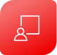 Self service icon that displays an outline of a person and a screen in graphic form