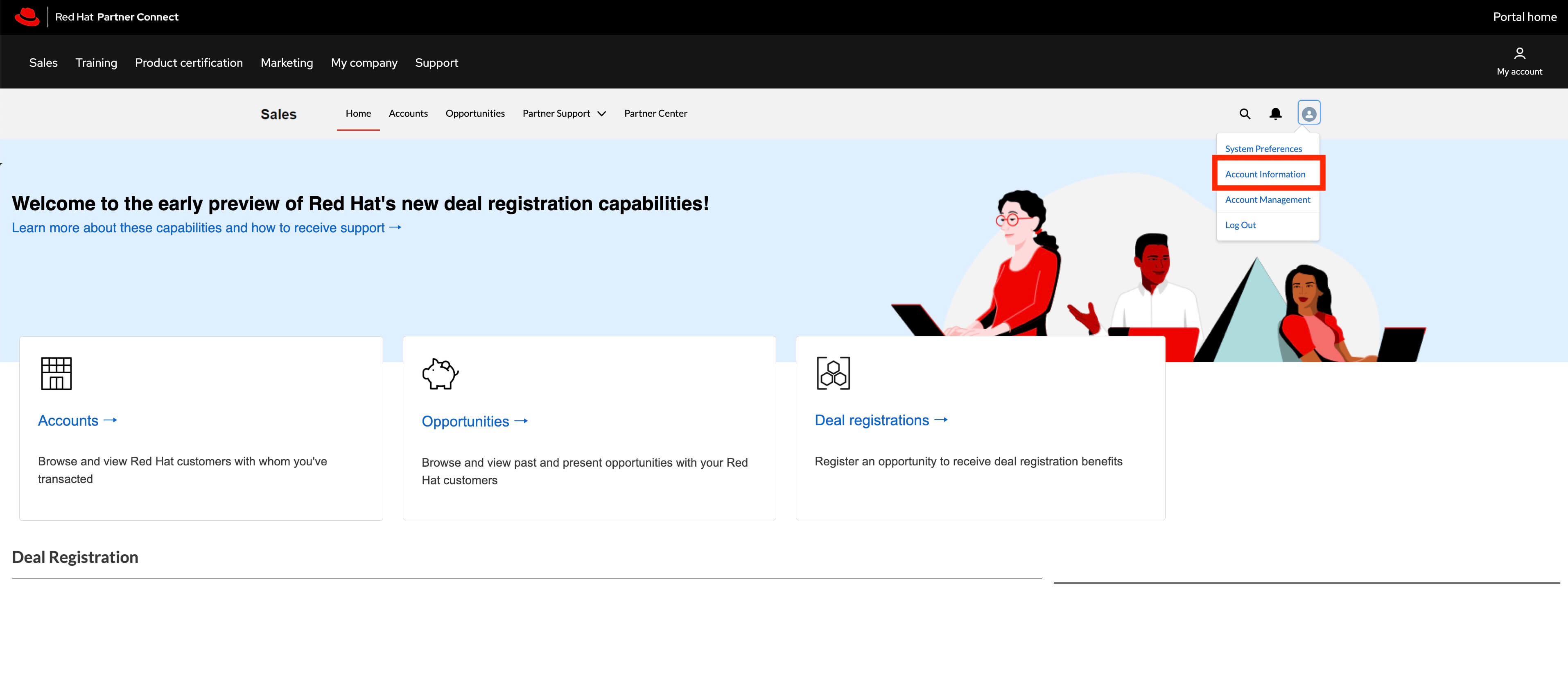 Landing page step 1a