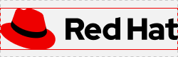Red Hat logo sized to 250x80px