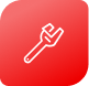 wrench icon in a red square with rounded corners