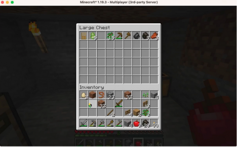 Screen capture of minecraft inventory