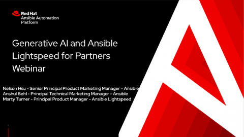 Generative AI and Ansible Lightspeed for Partners