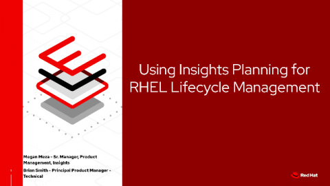 Using Insights Planning for RHEL Lifecycle Management