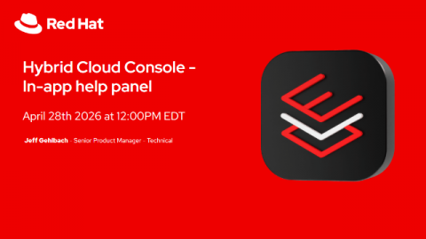 Hybrid Cloud Console - In-app help panel