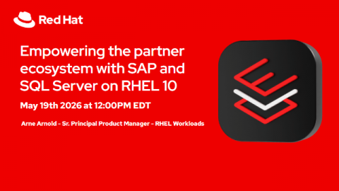 Empowering the partner ecosystem with SAP and SQL Server on RHEL 10