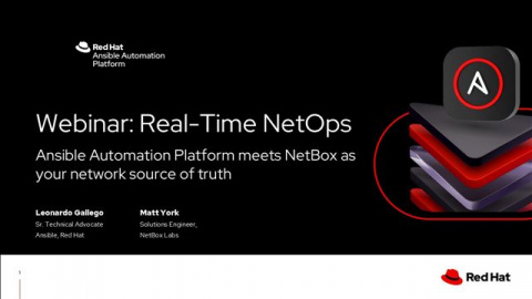 Real-Time NetOps: Event-Driven Ansible meets your network source of truth